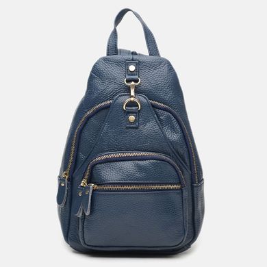 Жіночий шкіряний рюкзак Borsa Leather K1162-blue