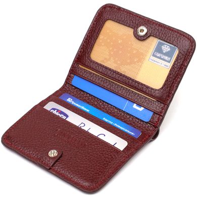 Ідеальний жіночий гаманець невеликого розміру з натуральної шкіри CANPELLINI 21802 Бордовий