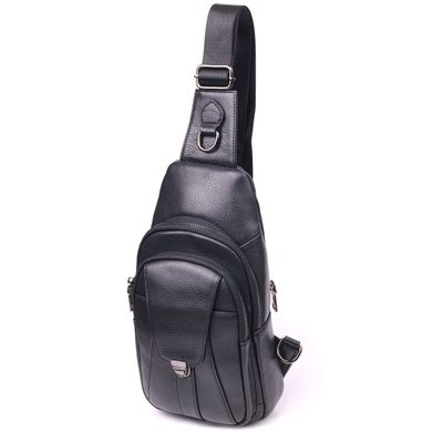 Интересная мужская сумка через плечо из натуральной кожи 21397 Vintage Черная