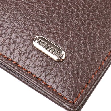 Класичний чоловічий вертикальний гаманець із натуральної шкіри CANPELLINI 21902 Коричневий