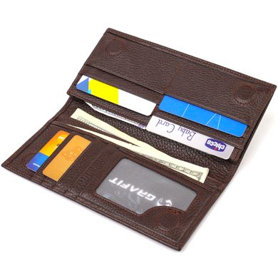 Класичний чоловічий вертикальний гаманець із натуральної шкіри CANPELLINI 21902 Коричневий