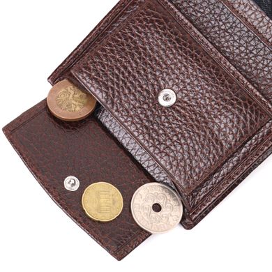 Чоловічий гаманець без застібки з натуральної шкіри KARYA 21365 Коричневий