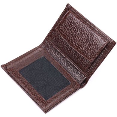 Чоловічий гаманець без застібки з натуральної шкіри KARYA 21365 Коричневий
