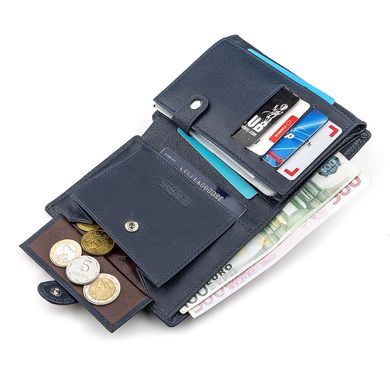Чоловічий гаманець ST Leather 18332 (ST101) шкіряний Синій