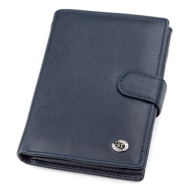 Чоловічий гаманець ST Leather 18332 (ST101) шкіряний Синій