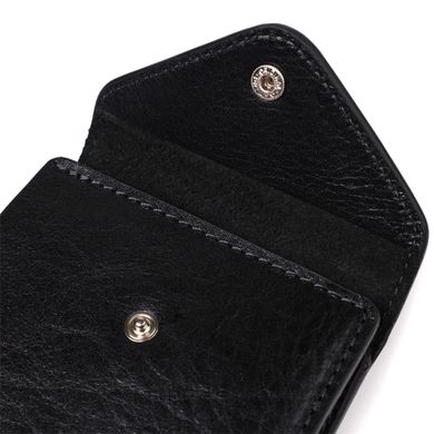 Оригінальний гаманець у стилі унісекс із глянсової натуральної шкіри GRANDE PELLE 16813 Чорний