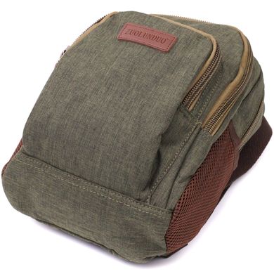 Практичный рюкзак из полиэстера с большим количеством карманов Vintage 22145 Оливковый