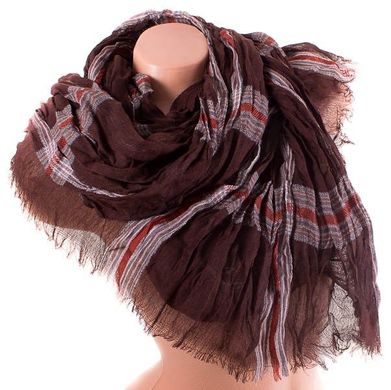 Коричневый хлопковый шарф для женщин ETERNO ES0107-13-6, Коричневый