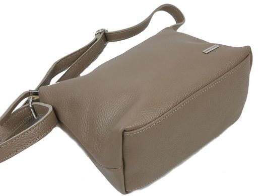 Жіноча шкіряна наплічна сумка на ремені Borsacomoda бежева 810.035