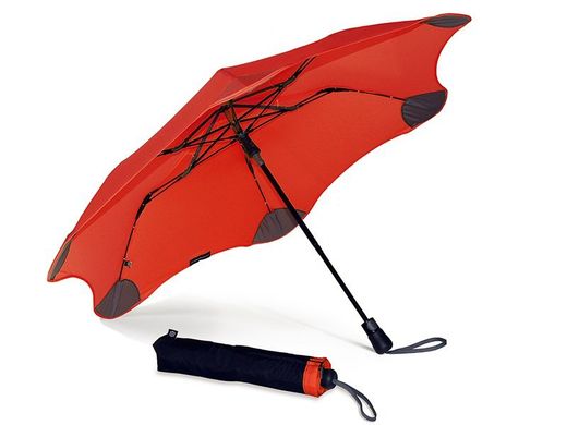Протиштормова парасолька жіноча напівавтомат BLUNT (Блант) Bl-xs-red Червона