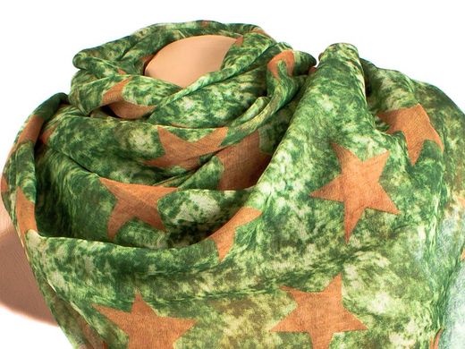 Женский хлопковый шарф ETERNO ES3066, Зеленый