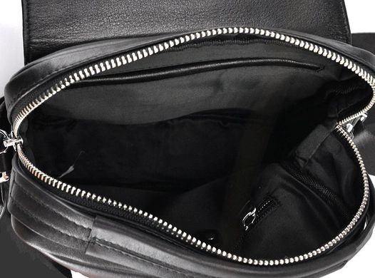 Мужской кожаный черный мессенджер на плечо Tiding Bag NM17-1815-2A Черный