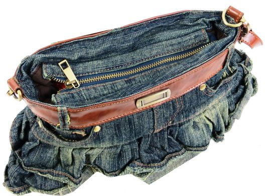 Джинсова сумка у формі жіночої спідниці Fashion jeans bag темно-синя