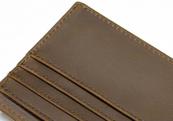 Бумажник из матовой кожи с RFID защитой Vintage sale_14017 Коричневый