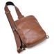 Кожаный рюкзак слинг на одну шлейку GB-0604-3md TARWA Коньячный