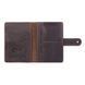 Кожаное портмоне для паспорта / ID документов HiArt PB-02/1 Shabby Gavana Brown "Buta Art"