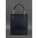 Натуральная кожаная женская сумка шоппер Бэтси с карманом синяя Blanknote BN-BAG-10-1-nn