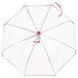 Зонт-трость детский облегченный механический FULTON (ФУЛТОН) FULC603-Pink Прозрачный
