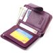 Практичное вертикальное портмоне для женщин с монетницей на молнии из натуральной кожи флотар CANPELLINI 21601 Фиолетовое