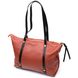 Вместительная двухцветная женская сумка из натуральной кожи Vintage 22301 Коричневая