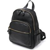 Шкіряний стильний жіночий рюкзак Vintage 20676 Чорний фото