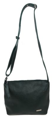 Женская наплечная кожаная сумка на ремне Borsacomoda темно-зеленая 810.014