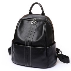 Рюкзак кожаный городского формата Olivia Leather F-NWBP27-88881A Черный