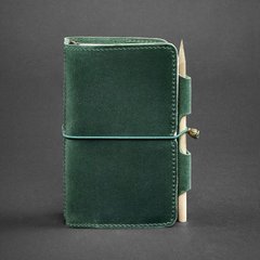 Натуральная кожаный блокнот (Софт-бук) 3.0 Изумруд - зеленый Blanknote BN-SB-3-mi-iz