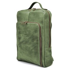 Рюкзак для ноутбука 15 дюймов RE-1240-4lx в коже крейзи хорс Зеленый
