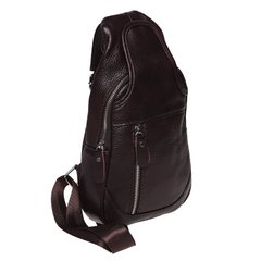 Чоловічий шкіряний рюкзак через плече Borsa Leather K1321-brown