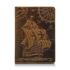 Рыжая дизайнерская обложка для паспорта, коллекция "Discoveries"