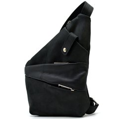 Рюкзак косуха на одно плечо TARWA RAG-6402-4lx crazy с наппой Черный