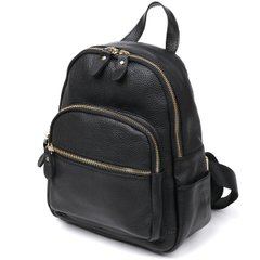 Кожаный стильный женский рюкзак Vintage 20676 Черный