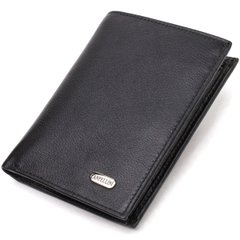 Чоловічий гаманець вертикального формату з натуральної шкіри CANPELLINI 21753 Чорний