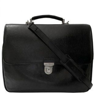 Мужской портфель из натуральной кожи Tony Perotti Italico 8361-40 (90439) Черный