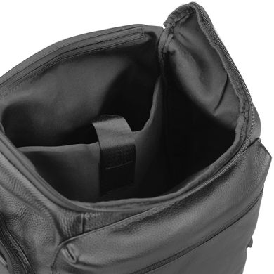 Мужской кожаный рюкзак черный Tiding Bag M35-1017A Черный