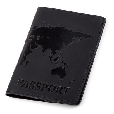 Обкладинка на паспорт Shvigel 13921 шкіряна Чорна