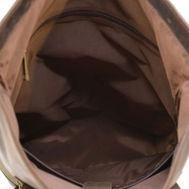 Ролл-ап міський рюкзак тканина канвас і кінська шкіра TARWA RH-3462-4lx