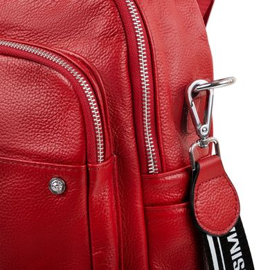 Сумка-рюкзак жіноча шкіряна VITO TORELLI (ВИТО Торелл) VT-15865-red Червоний