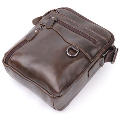 Практична чоловіча сумка Vintage 20824 шкіряна Коричневий