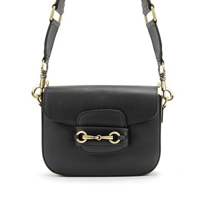 Женская маленькая сумочка на широком ремешке Firenze Italy F-IT-061A Черный