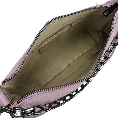 Елегантна шкіряна сумочка з ланцюжком Firenze Italy F-IT-9833L Лиловый