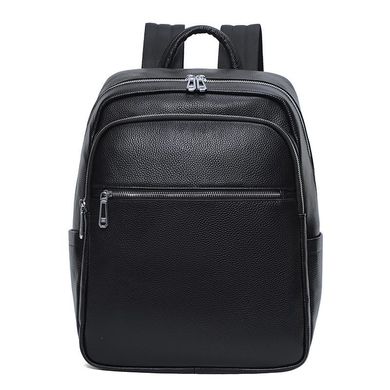 Чоловічий шкіряний рюкзак на два відділи TIDING BAG FL-N2-0201A Чорний