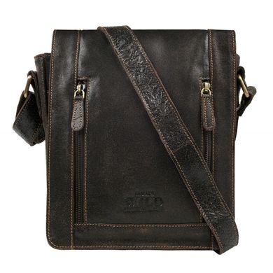 Чоловіча вертикальна шкіряна сумка-листоношка Always Wild 836 DBrown, темно-коричнева
