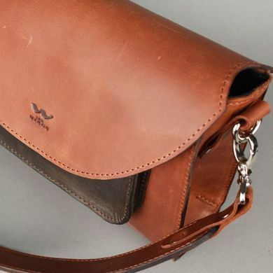 Женская кожаная сумка Liv коньячно-коричневая винтажная Blanknote TW-Liv-kon-brw-crz