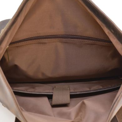 Ролл-ап міський рюкзак тканина канвас і кінська шкіра TARWA RH-3462-4lx