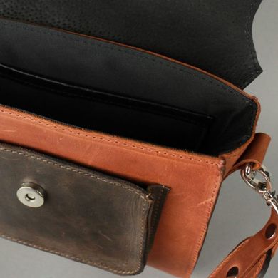 Жіноча шкіряна сумка Liv коньячно-коричнева вінтажна Blanknote TW-Liv-kon-brw-crz