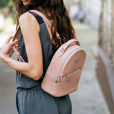 Натуральний шкіряний міні-рюкзак Kylie барбі - рожевий Blanknote BN-BAG-22-barbi