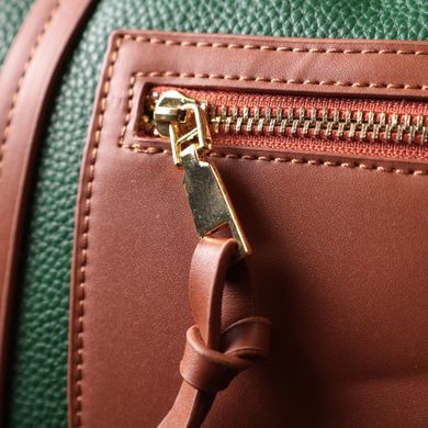 Яскрава двокольорова сумка жіноча з натуральної шкіри Vintage 22302 Зелений