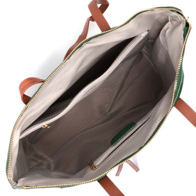 Яркая двухцветная женская сумка из натуральной кожи Vintage 22302 Зеленый